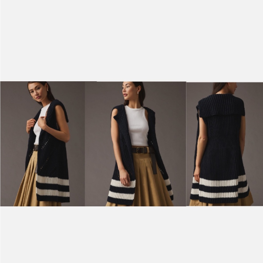 Anthropologie Women’s Sleeveless Cardigan L- NWT - Picture 3 of 6